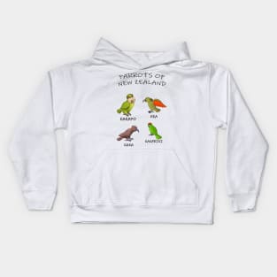 Parrots of New Zealand Kids Hoodie